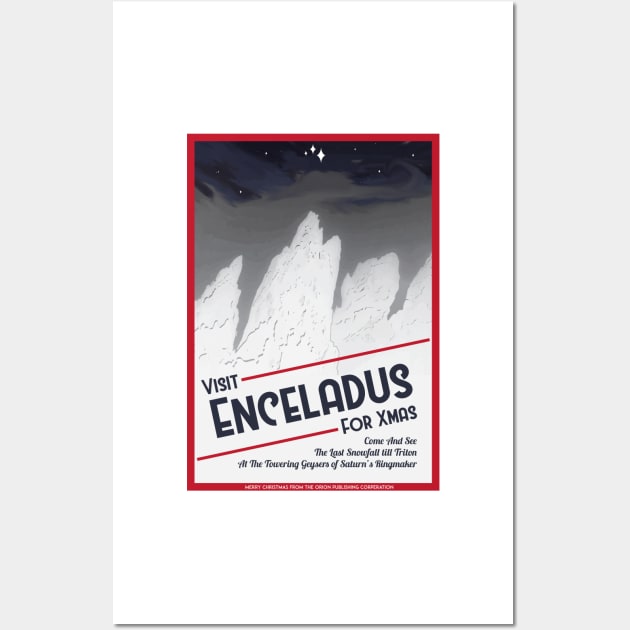 Enceladus Space Poster Wall Art by Walford-Designs